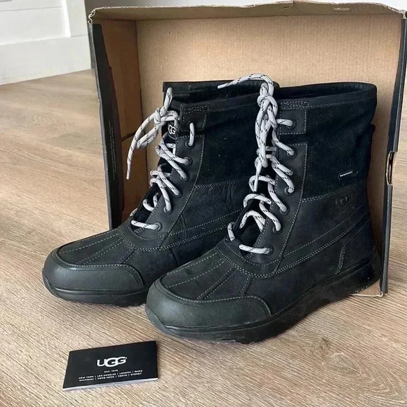 UGG Other - UGG Men's Eliasson Black Waterproof Winter‎ Boots Size 8.5 New -20° Rated